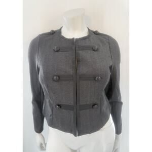 Women’s Torrid Jacket Sz 0 10 NWT Dressy Work Dark Grey Black Buttons